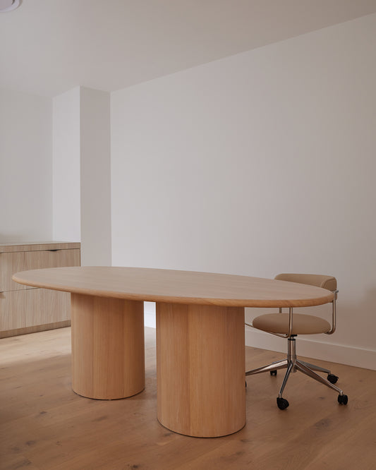Offset Dining Table - timber